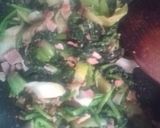 ほうれん草とベーコンのねぎゴマ☆和風炒め作り方5写真