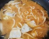 肉&コチュジャン不要☆キムチ里芋鍋うどん作り方2写真