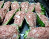 チーズ入りピーマンの肉詰め❤ソース2種作り方5写真