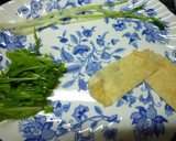 水菜と油揚げの巻き巻き煮作り方1写真