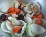 精進　春野菜と車麩の煮物作り方2写真