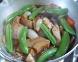 精進　春野菜と車麩の煮物作り方5写真