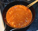 チーズと牛ハラミのトマトソース煮込み作り方1写真