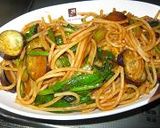 ナスとほうれん草炒め＋パスタ入り！作り方3写真