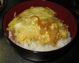 肉じゃがの汁で作る野菜とじ丼作り方4写真