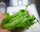 海苔が決め手☆水菜とわかめと海苔ポン酢v作り方1写真