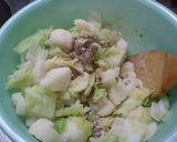 カリフラワーとキャベツのマヨ肉味噌和え作り方5写真