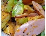 厚揚げとソーセージの♪ラー油♪炒め作り方7写真