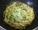創作絶品ねぎとじゃが芋の焼き餅★チヂミ風作り方7写真