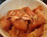新ごぼう、にんじん、じゃがと鶏ももの煮物作り方3写真