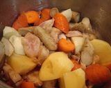 新ごぼう、にんじん、じゃがと鶏ももの煮物作り方5写真