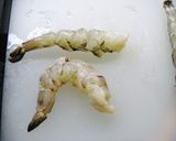 海老と薄焼き卵おもてなし　海老平作り方1写真