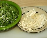 水菜とエノキの簡単煮びたし作り方1写真