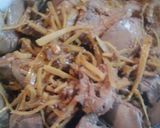 鶏レバーごはん☆葱ゴマ味作り方1写真