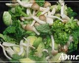 ☆菜の花＆芽キャベツの焼きうどん☆作り方1写真