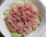 キャベツチキンのピリ辛酒蒸し作り方2写真