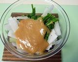 菜の花とウドの辛子酢味噌和え作り方5写真