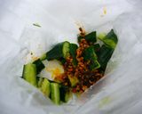 食べるラー油で旨々☆たたきキュウリ作り方3写真