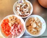 お米節約ヘルシー押し麦ご飯でたけのこご飯作り方1写真