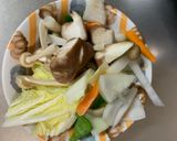 お一人様簡単洋風甘辛オイ梅味豆腐野菜炒め作り方10写真