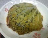 白菜とひき肉のミルフィーユ　塩コンブ味作り方5写真
