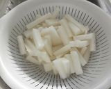 大根の甘酢（らっきょう漬けの汁）一夜漬け作り方1写真