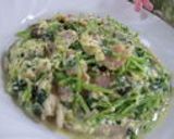 豆腐入り豆苗とベーコンのオイスター炒め作り方9写真