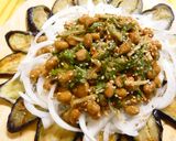 なすのネバネバ香味納豆かけ作り方5写真