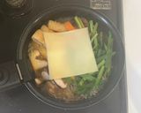 ニラ人参椎茸油揚げチーズの辛ラーメン作り方3写真