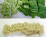ちくわぶ&青梗菜&豚こま肉の中華炒め作り方3写真