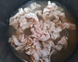 寒い日年越し簡単昼食夕飯豚バラ長葱塩肉うどん作り方3写真