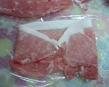 薄切り肉で☆豚のボリュームＵＰ蒲焼き作り方1写真