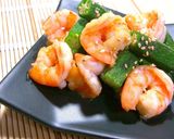 オクラとエビのウマウマ炒め作り方4写真