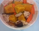かぼちゃと豚肉の簡単味付け煮物♪作り方5写真