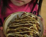 春キャベツとツナのヘルシーお好み焼き風丼作り方12写真