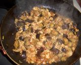 鶏ひき肉とナスの甘辛炒め作り方7写真