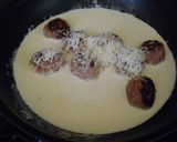 ♥チーズ入りクリームミートボールパスタ♥作り方6写真