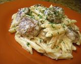 ♥チーズ入りクリームミートボールパスタ♥作り方8写真