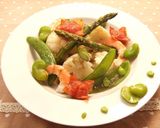 春野菜のホットサラダ✿アンチョビ大蒜正油作り方4写真