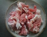 豚しゃぶ❤にんにくポン酢作り方1写真