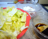 胸肉と春キャベツの甘辛♡マヨ炒め作り方1写真