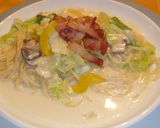 春キャベツが美味しい♪味噌クリームパスタ作り方7写真