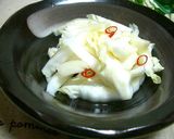 あとをひく　白菜の芯の甘酢漬け作り方3写真
