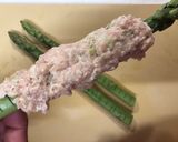 簡単♪アスパラガスの鶏つくね（焼き肉味）作り方3写真