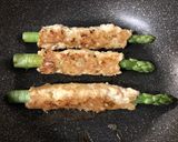 簡単♪アスパラガスの鶏つくね（焼き肉味）作り方4写真