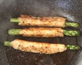 簡単♪アスパラガスの鶏つくね（焼き肉味）作り方5写真
