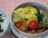 お弁当✿かまぼことネギの卵焼き作り方5写真