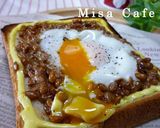 ネバネバ納豆エッグトースト作り方4写真