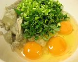 どんぐり料理 ウナギと三つ葉の千草焼き作り方4写真