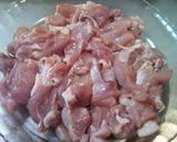 ちょい辛☆鶏肉とくずきりの炒めもの作り方1写真